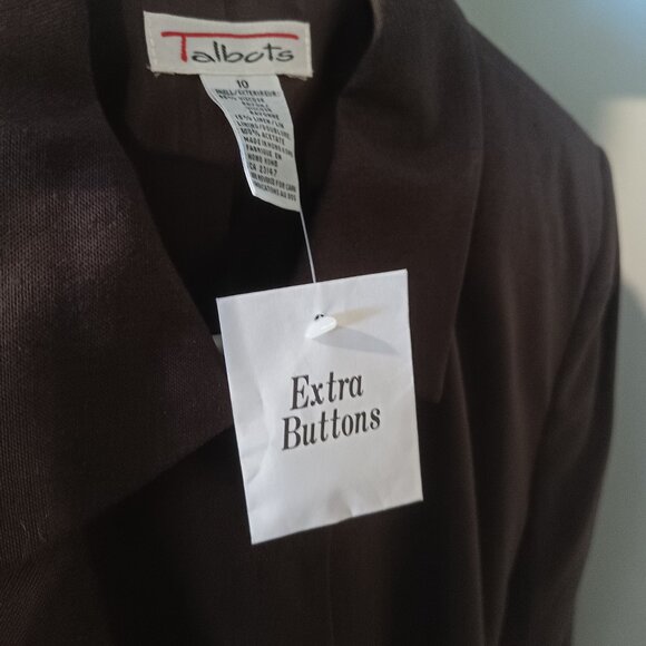 Talbots Brownish / very dark purple suit jacket set of top and bottom size 10 - Picture 6 of 15